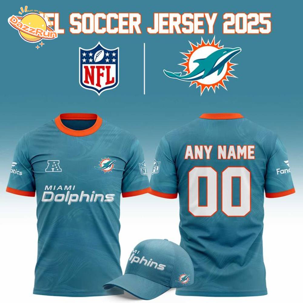 Miami Dolphins NFL 2025 "Football x Football" Soccer jersey - Custom Miami Dolphins NFL 2025 "Football x Football" Soccer jersey - Custom