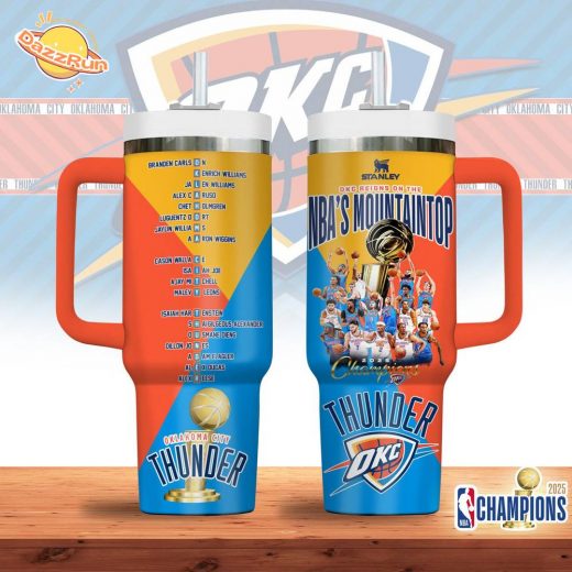 Oklahoma City Thunder | 2025 NBA Champions 40oz Tumbler With Handle NY