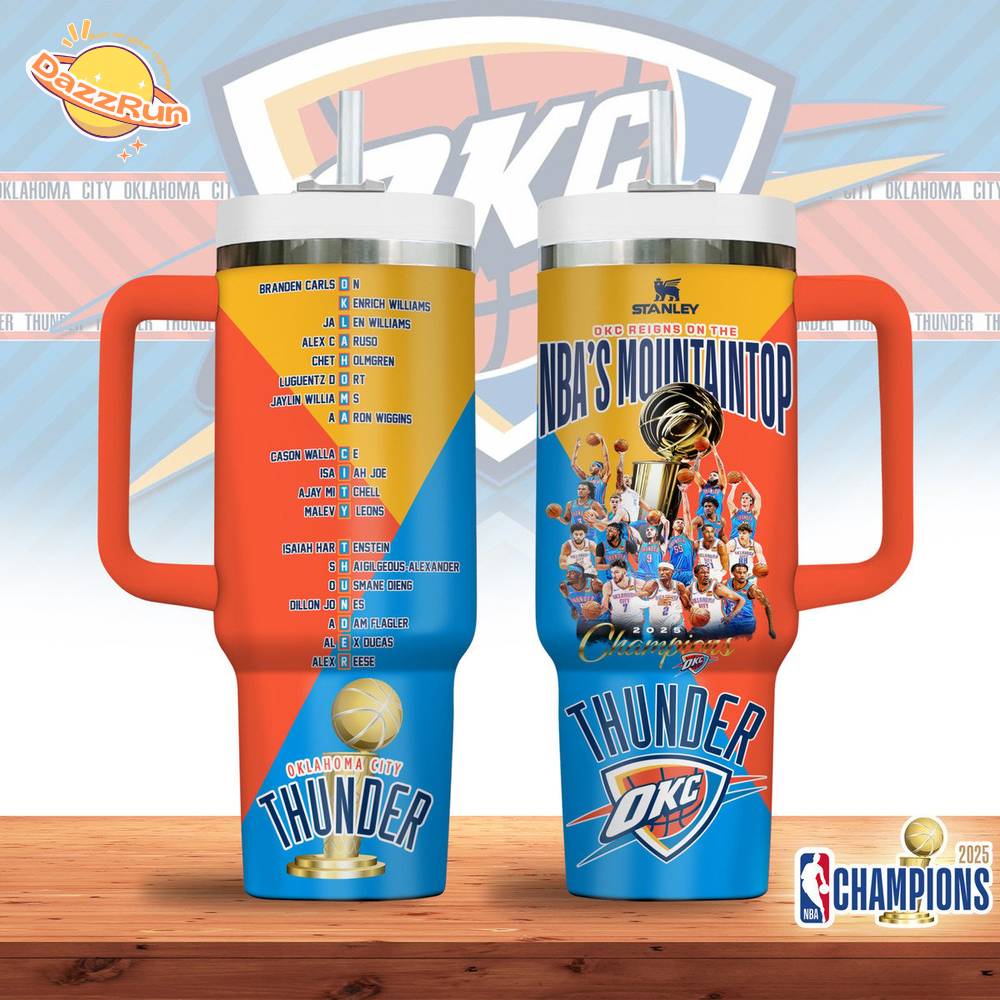 Oklahoma City Thunder | 2025 NBA Champions 40oz Tumbler With Handle NY Oklahoma City Thunder | 2025 NBA Champions 40oz Tumbler With Handle NY