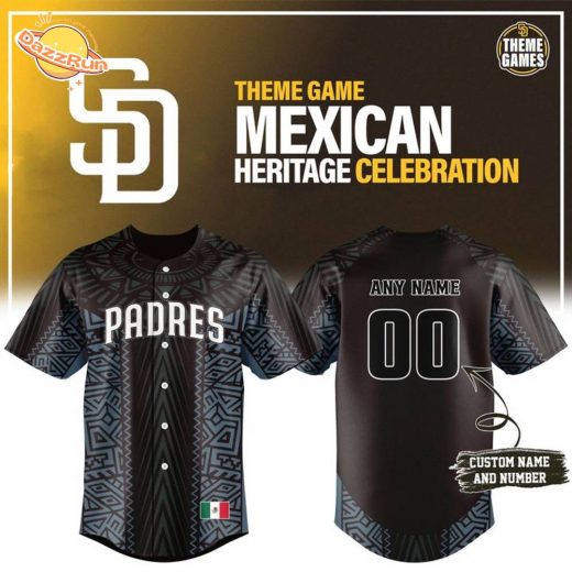 Padres Mexican Heritage Celebration Custom Name & Number Jersey – Limited Edition