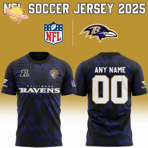 Ravens NFL 2025 “Football x Football” Soccer Shirt- Custom