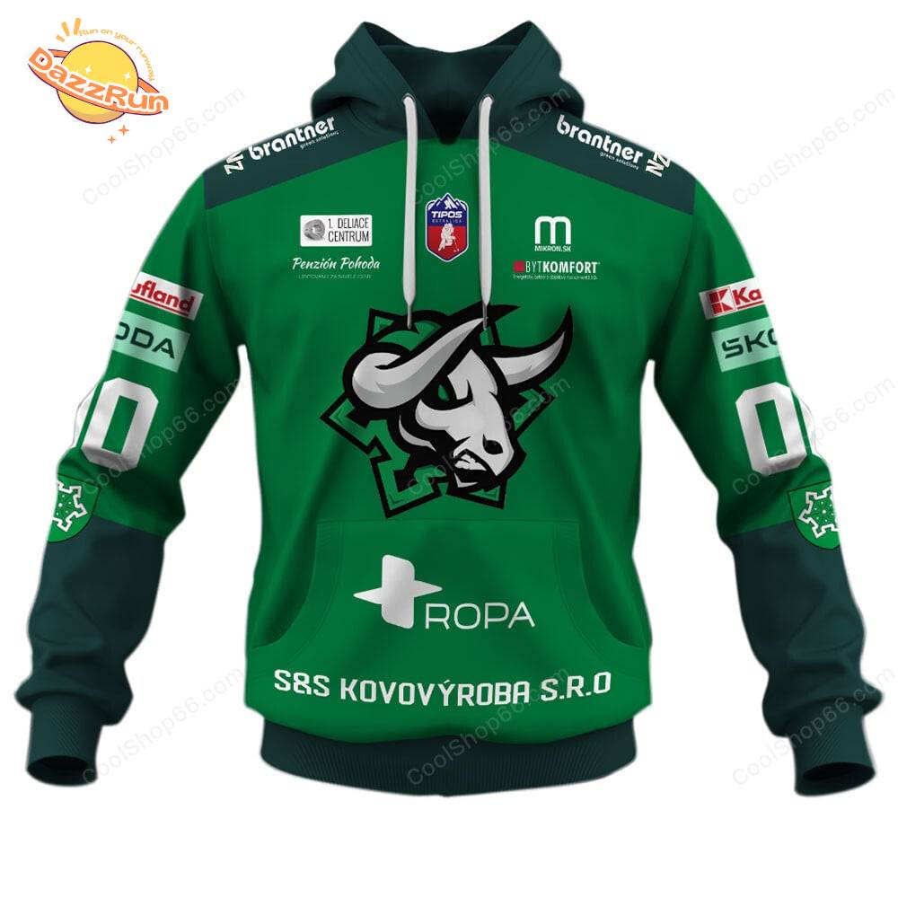 Slovak Extraliga HC Nove Zamky Jersey Style Hoodie Slovak Extraliga HC Nove Zamky Jersey Style Hoodie
