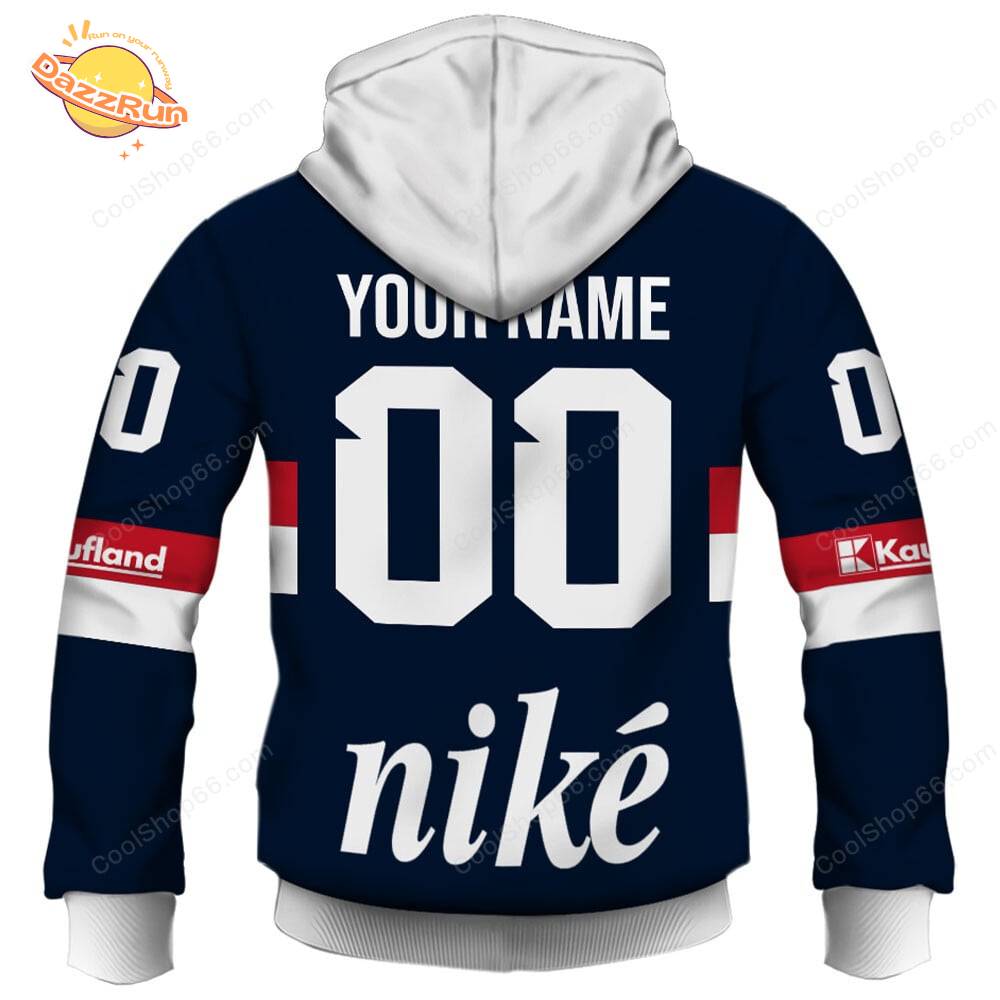 Slovak Extraliga HC Slovan Bratislava Jersey Style Hoodie Slovak Extraliga HC Slovan Bratislava Jersey Style Hoodie