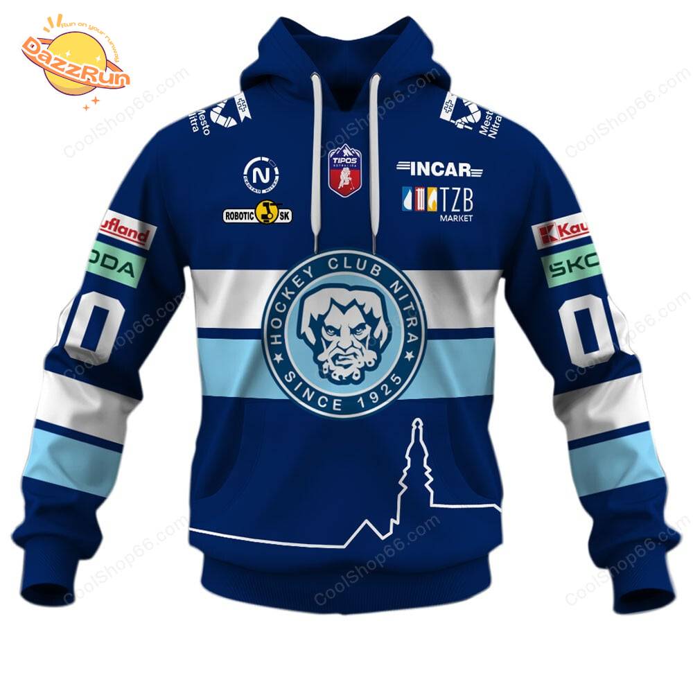 Slovak Extraliga HK Nitra Jersey Style Hoodie Slovak Extraliga HK Nitra Jersey Style Hoodie