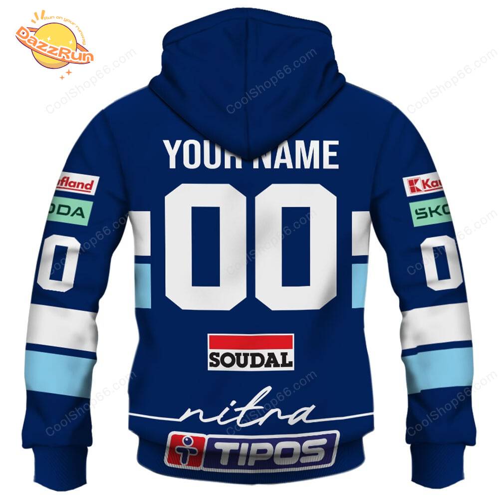 Slovak Extraliga HK Nitra Jersey Style Hoodie Slovak Extraliga HK Nitra Jersey Style Hoodie