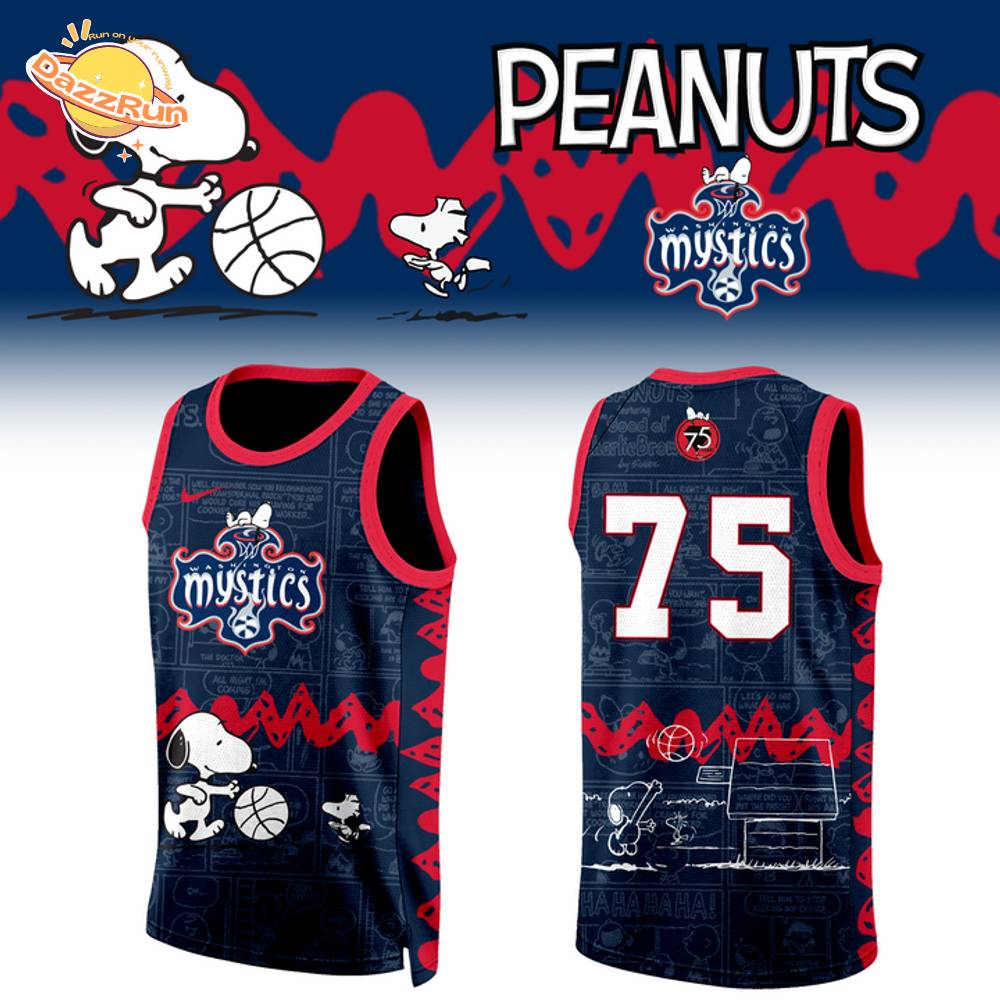 Special Edition Washington Mystics Celebrating 75 Years Of Peanuts Basketball Jersey 2025 Special Edition Washington Mystics Celebrating 75 Years Of Peanuts Basketball Jersey 2025