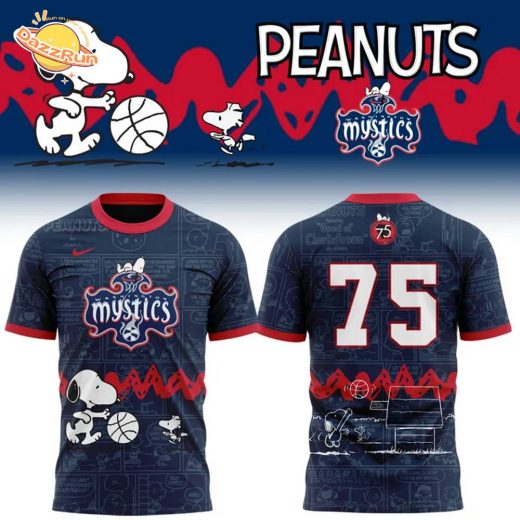 Special Edition Washington Mystics Celebrating 75 Years Of Peanuts T-Shirt 2025