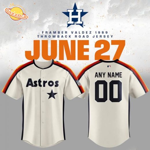 Special Framber Valdez 1989 Throwback Road Astros Jersey