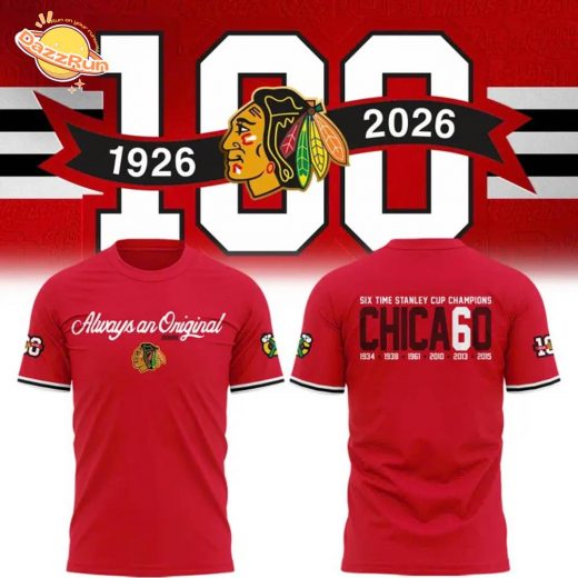 Special New 100th Anniversary Chicago Blackhawks T-Shirt