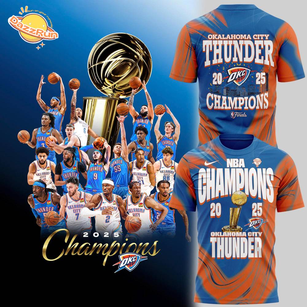 Special New 2025 NBA CHAMPIONS CONFETTI SKYLINE T-SHIRT Special New 2025 NBA CHAMPIONS CONFETTI SKYLINE T-SHIRT