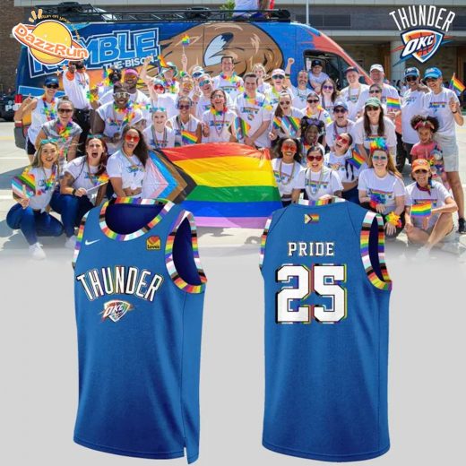 Special New Pride 25 OKC Thunder Basketball Jersey Custom Name Numbers