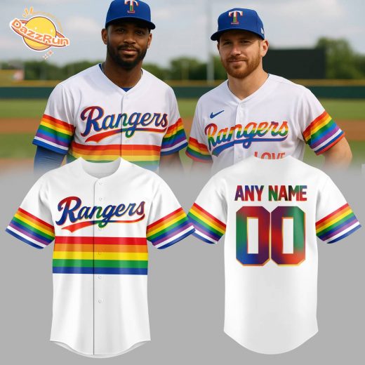 Texas Rangers pride night 2025 BASEBALL JERSEY