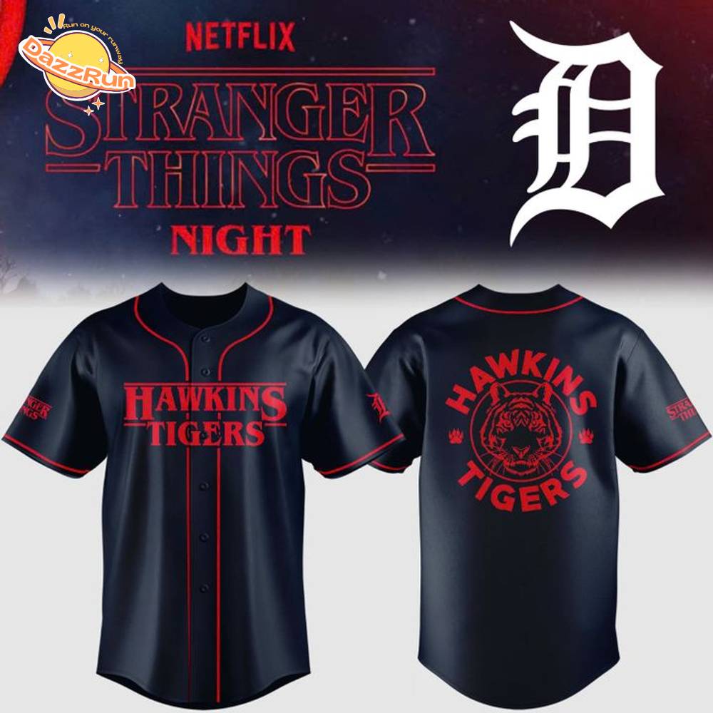 Tigers Stranger Things Night Jersey - Limited Edition Tigers Stranger Things Night Jersey - Limited Edition