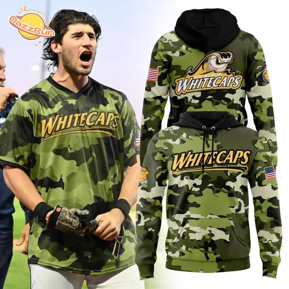 West Michigan Whitecaps Memorial Day New Hoodie West Michigan Whitecaps Memorial Day New Hoodie