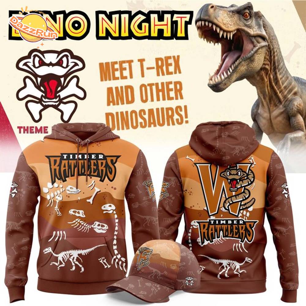 Wisconsin Timber Rattlers x Dino Night New Hoodie Wisconsin Timber Rattlers x Dino Night New Hoodie