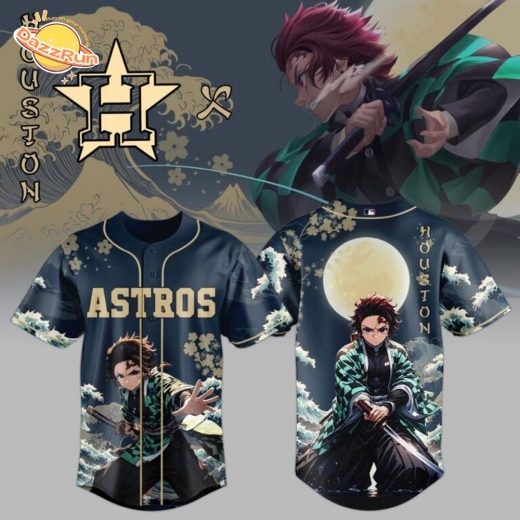 Houston Astros x Wave Breathing Demon Slayer Baseball Jersey