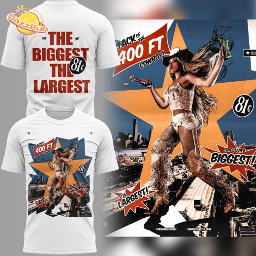 “ATTACK OF THE 400FT COWBOY!” STARRING BEYONCÉ T-White SHIRT