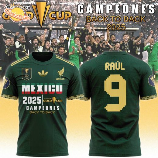 Adidas Mexico National Team Concacaf Gold Cup 2025 Champions Custom T-Shirt