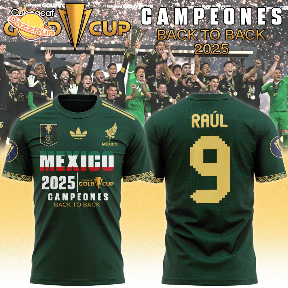 Adidas Mexico National Team Concacaf Gold Cup 2025 Champions Custom T-Shirt Adidas Mexico National Team Concacaf Gold Cup 2025 Champions Custom T-Shirt