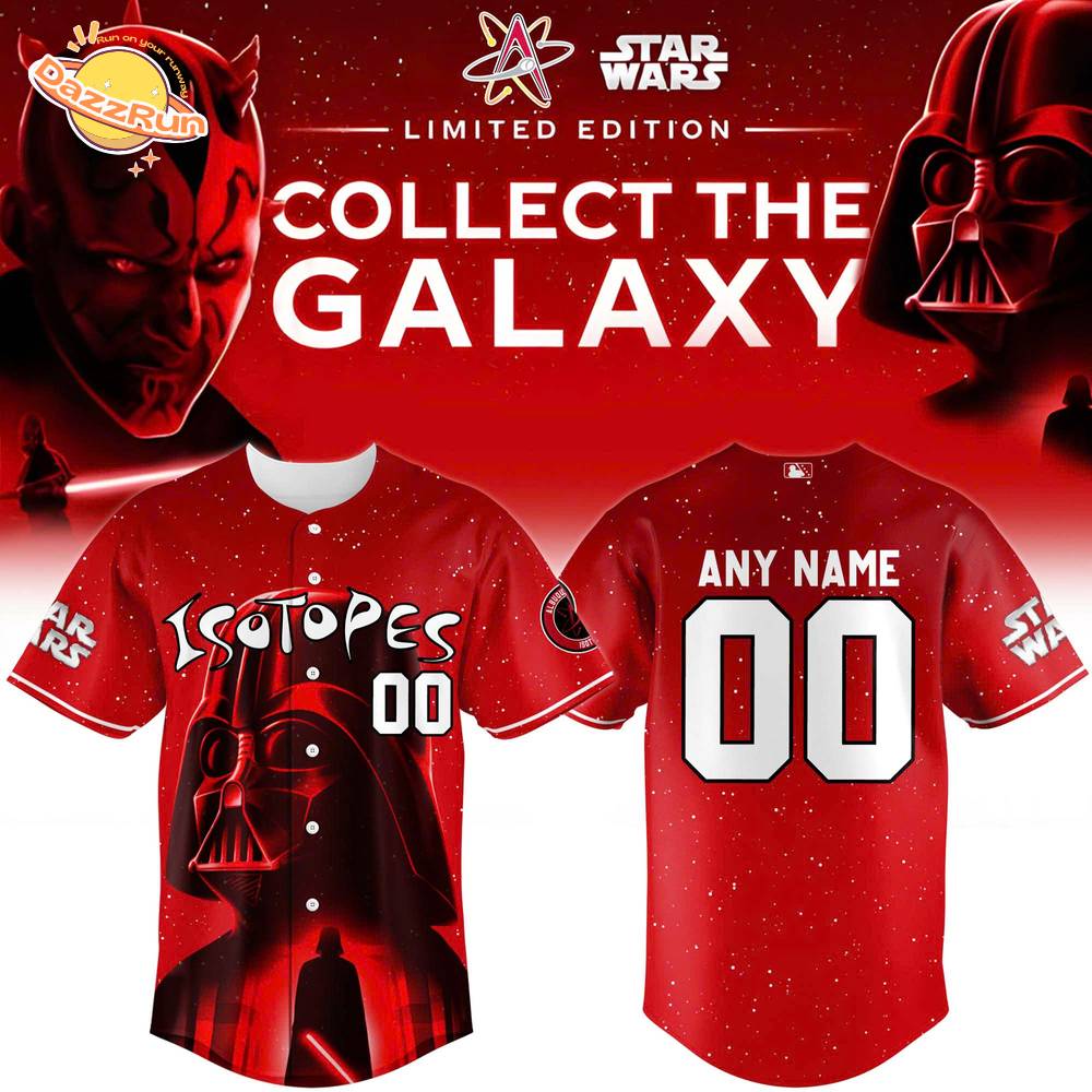 Albuquerque Isotopes x Star Wars Baseball Jersey 2025 Darth Vader Albuquerque Isotopes x Star Wars Baseball Jersey 2025 Darth Vader