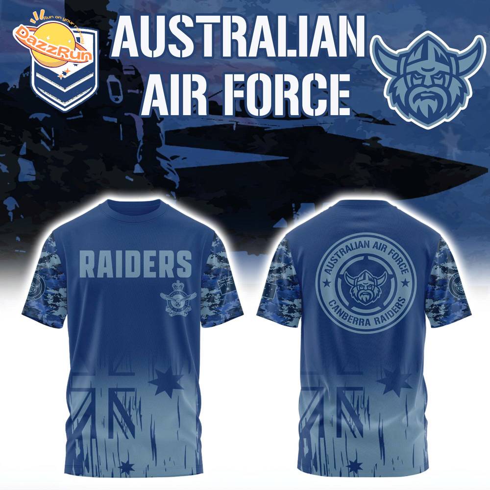 Australian Air Force x Canberra Raiders Combo Tshirt Australian Air Force x Canberra Raiders Combo Tshirt