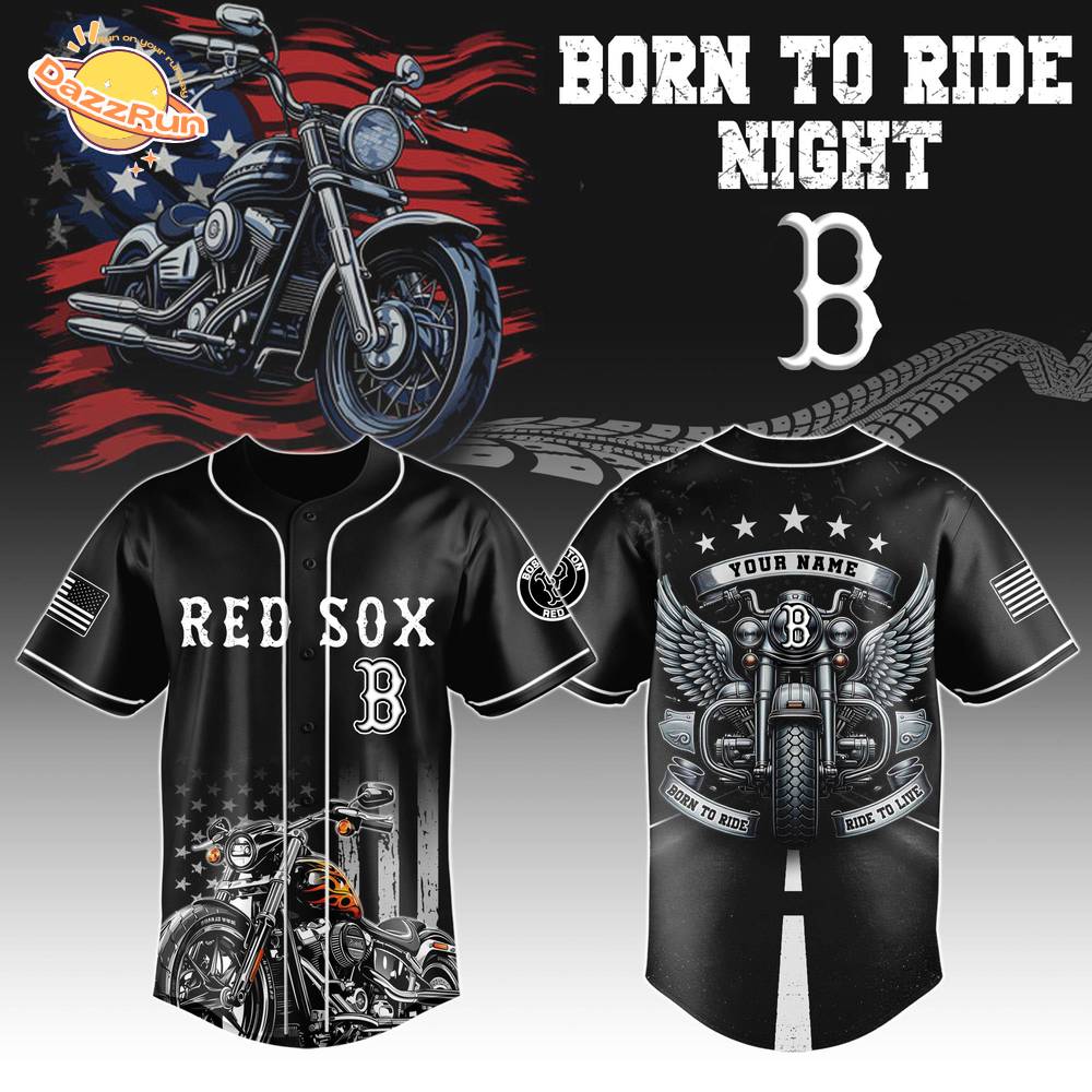 Boston Red Sox x Born To Ride Limited Edition Jersey 2025-3D Baseball Jersey Boston Red Sox x Born To Ride Limited Edition Jersey 2025-3D Baseball Jersey