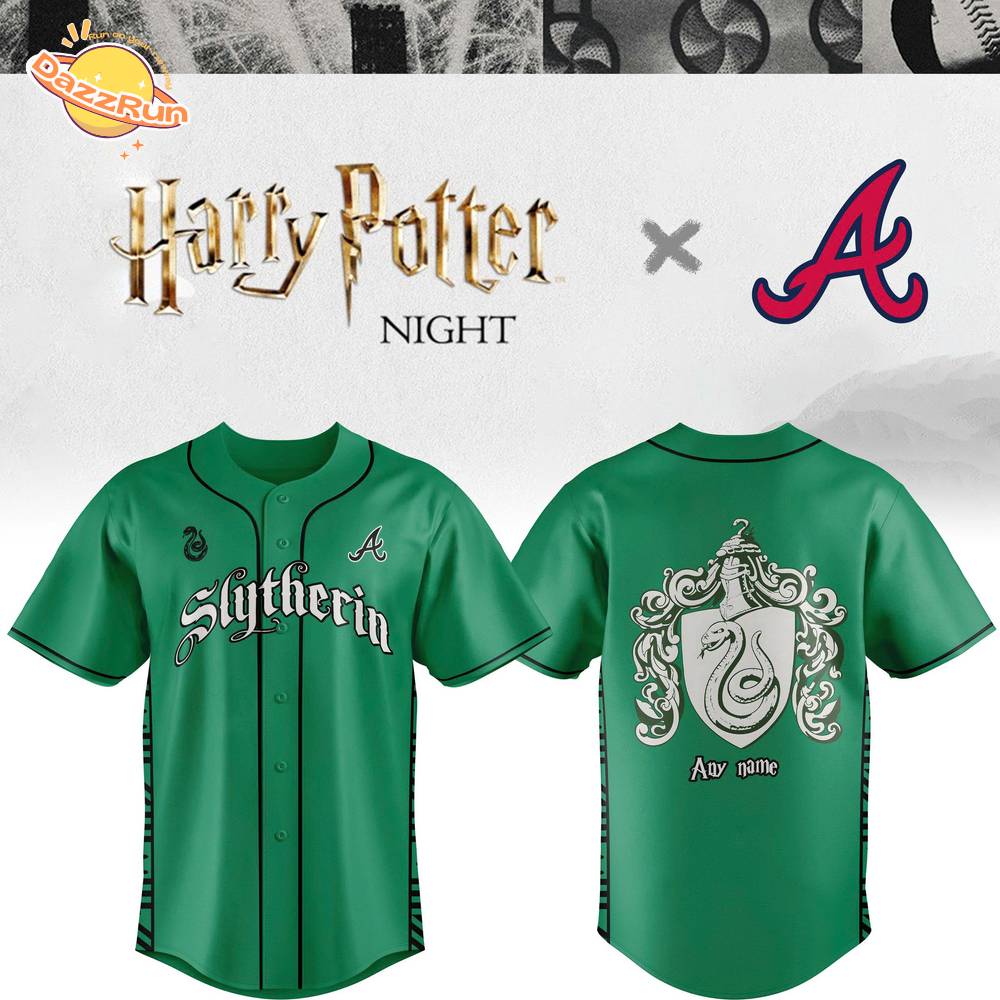 Braves x Slytherin House Custom Jersey - Limited Edition Braves x Slytherin House Custom Jersey - Limited Edition