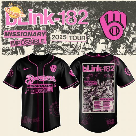 Brewers X Blink-182 Missionary Impossible Tour 2025 Jersey