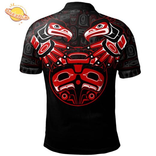 Canada Polo Shirt Haida Twin Ravens