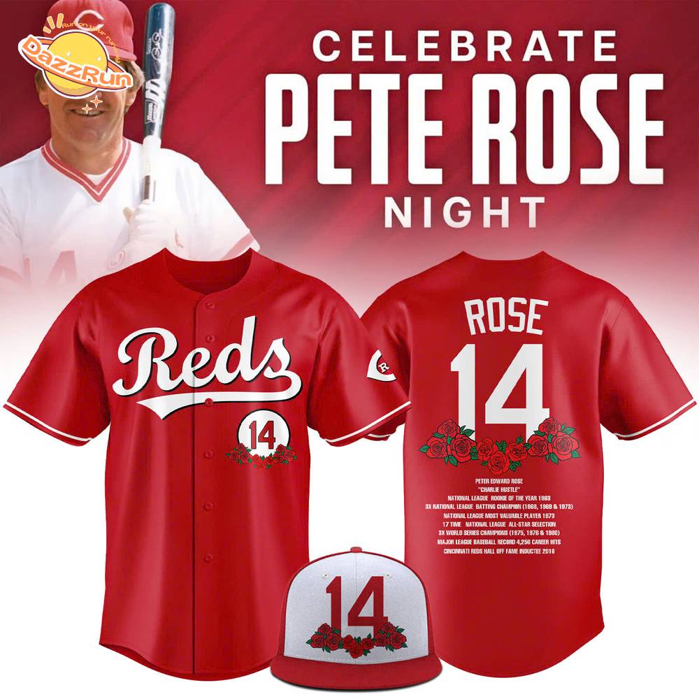Cincinnati Reds 2025 Pete Rose Day Jersey - Red Cincinnati Reds 2025 Pete Rose Day Jersey - Red