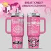 Miami Marlins Breast Cancer Awareness Tumbler With Handle