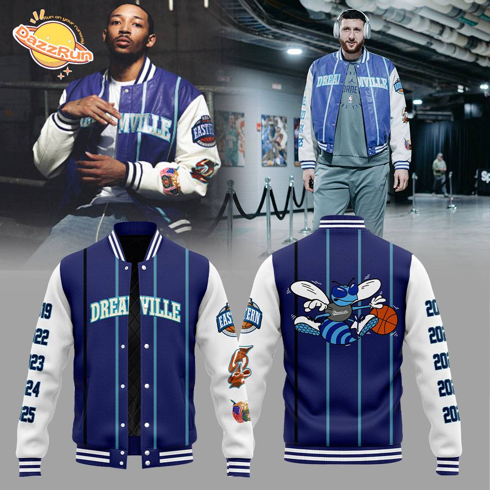DREAMVILLE inspired by carolina culture, and hornets Jacket DREAMVILLE inspired by carolina culture, and hornets Jacket