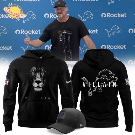 Dan Campbell Detroit Lions Villlain 2025 Limited Hoodie Black