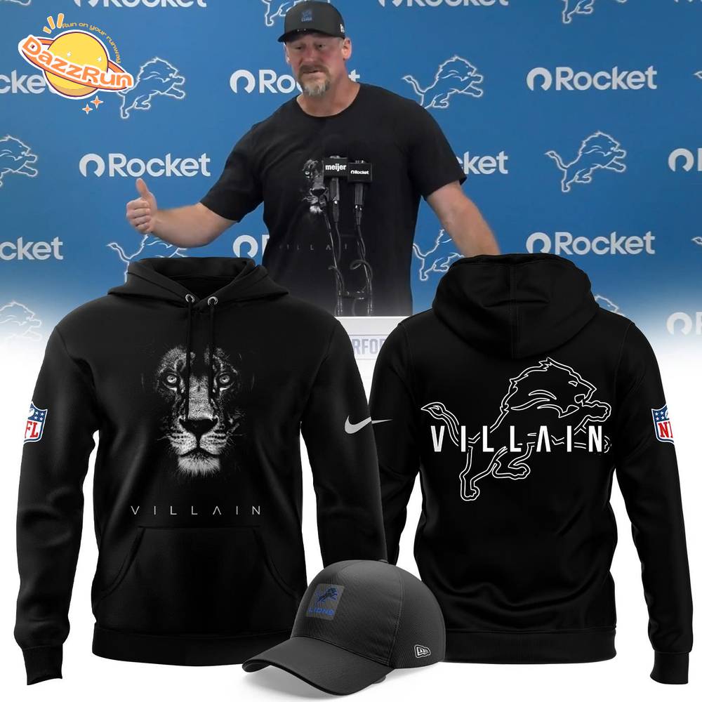 Dan Campbell Detroit Lions Villlain 2025 Limited Hoodie Black Dan Campbell Detroit Lions Villlain 2025 Limited Hoodie Black