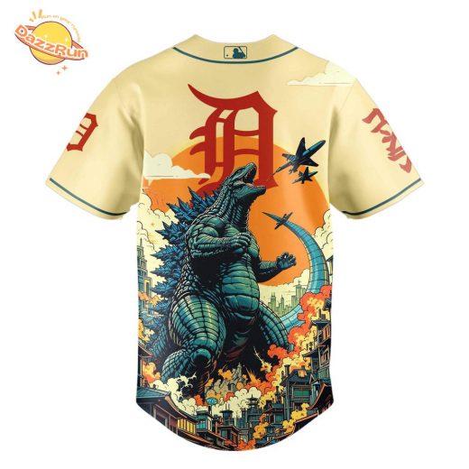 Dazzrun2FDetroit Tigers Special Godzilla Limited Edition Jersey 3