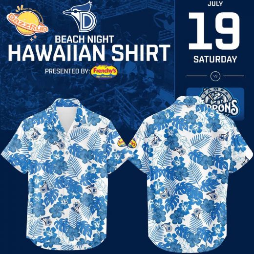 Dunedin Blue Jays Beach Night Hawaiian Shirt