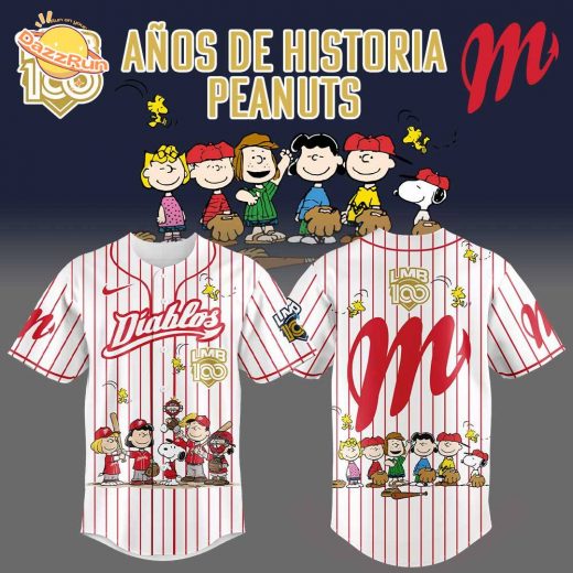 Edición limitada Diablos Rojos del México x 100 Años De Historia Peanuts Jersey