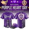 Rocket City Trash Pandas x Purple Heart Day Baseball Jersey