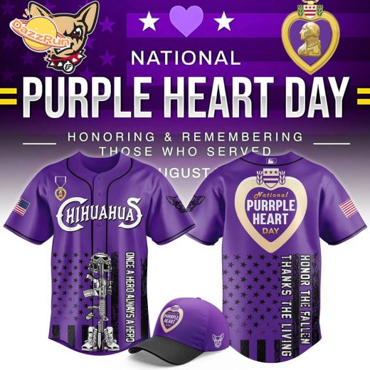 El Paso Chihuahuas x Purple Heart Day Baseball Jersey