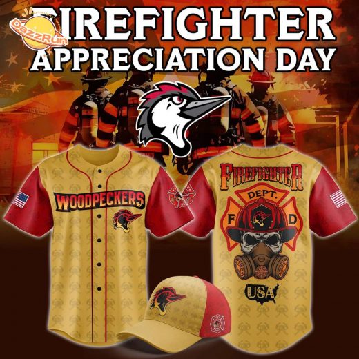 Fayetteville Woodpeckers x Firefighter Appreciation Day Baseball Jersey 2025