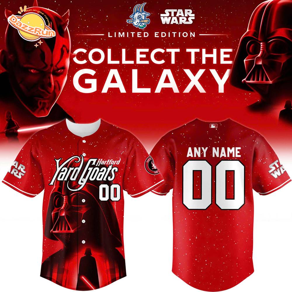 Hartford Yard Goats x Star Wars Baseball Jersey 2025 Darth Vader Hartford Yard Goats x Star Wars Baseball Jersey 2025 Darth Vader