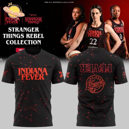Indiana Fever Stranger Things Rebel Swingman Limited Edition Black Tshirt