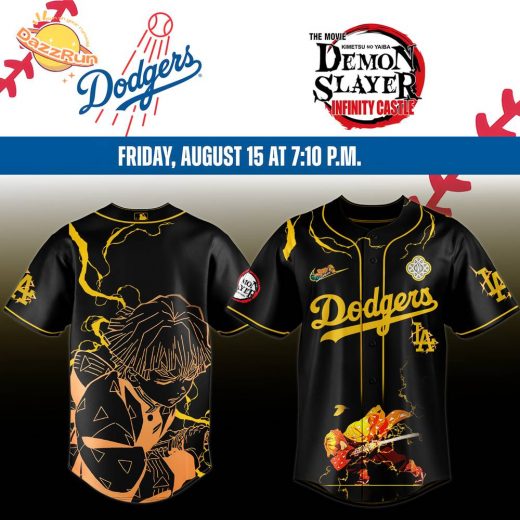 LA Dodgers _ Demon Slayer Agatsuma Zenitsu Jersey 2025