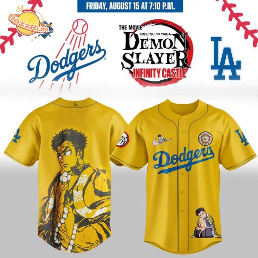 LA Dodgers _ Demon Slayer Gyomei Himejima Jersey 2025