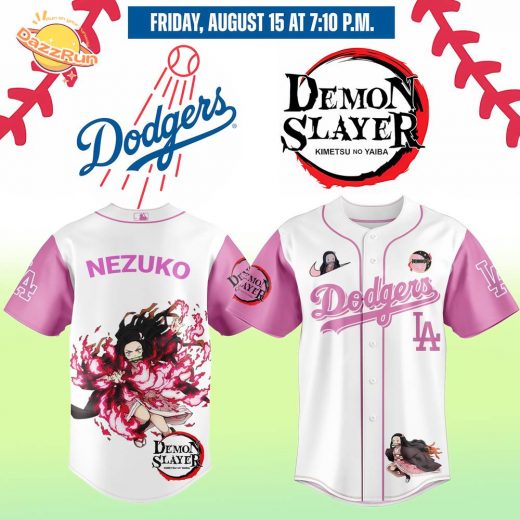 LA Dodgers _ Demon Slayer Kamado Nezuko Jersey 2025