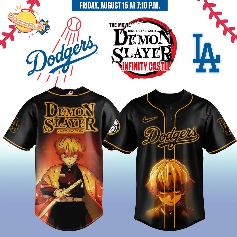 LA Dodgers _ Demon Slayer Kimetsu No Yaiba Jersey 2025 LA Dodgers _ Demon Slayer Kimetsu No Yaiba Jersey 2025
