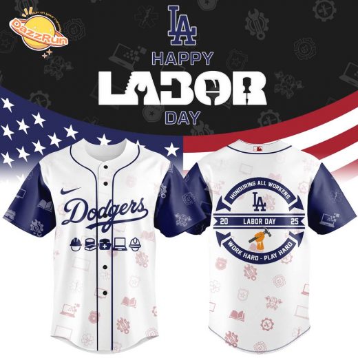 LA Dodgers Labor Day Tribute White Jersey 2025