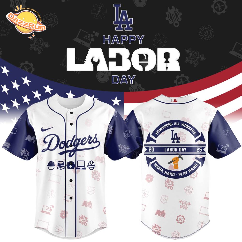 LA Dodgers Labor Day Tribute White Jersey 2025 LA Dodgers Labor Day Tribute White Jersey 2025