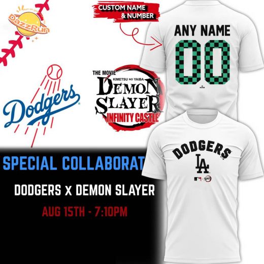 LA Dodgers x Demon Slayer Custom T-shirt – Limited Edition