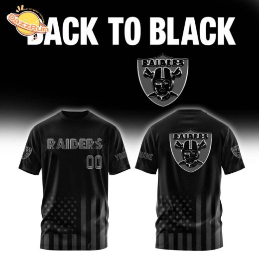 Las Vegas Raiders x Back To Black Football 3D T-Shirt Limited 2025-3D Unisex T-Shirt